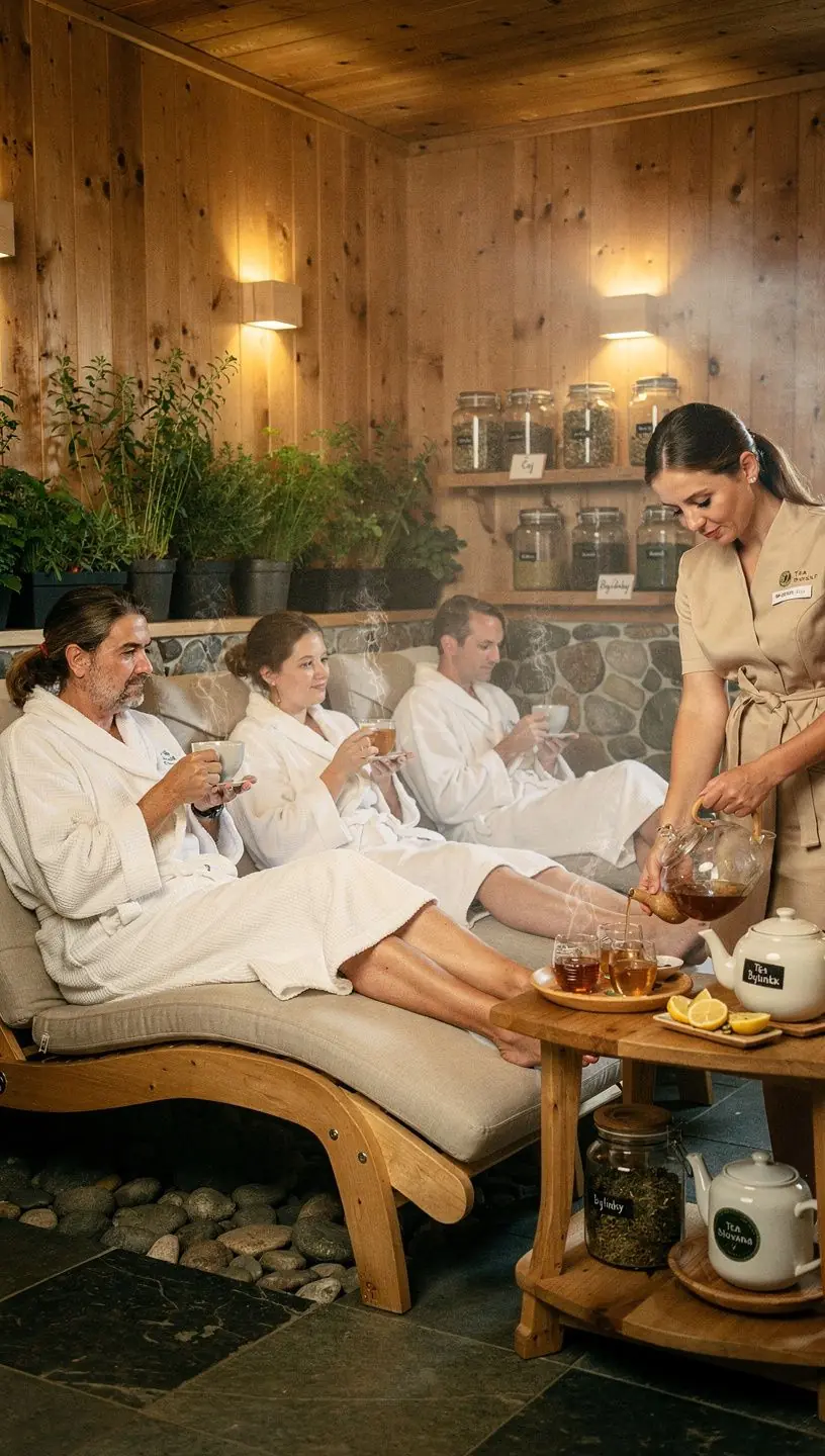 Záhrada s bylinkami, kde sa pestujú ingrediencie na čaj