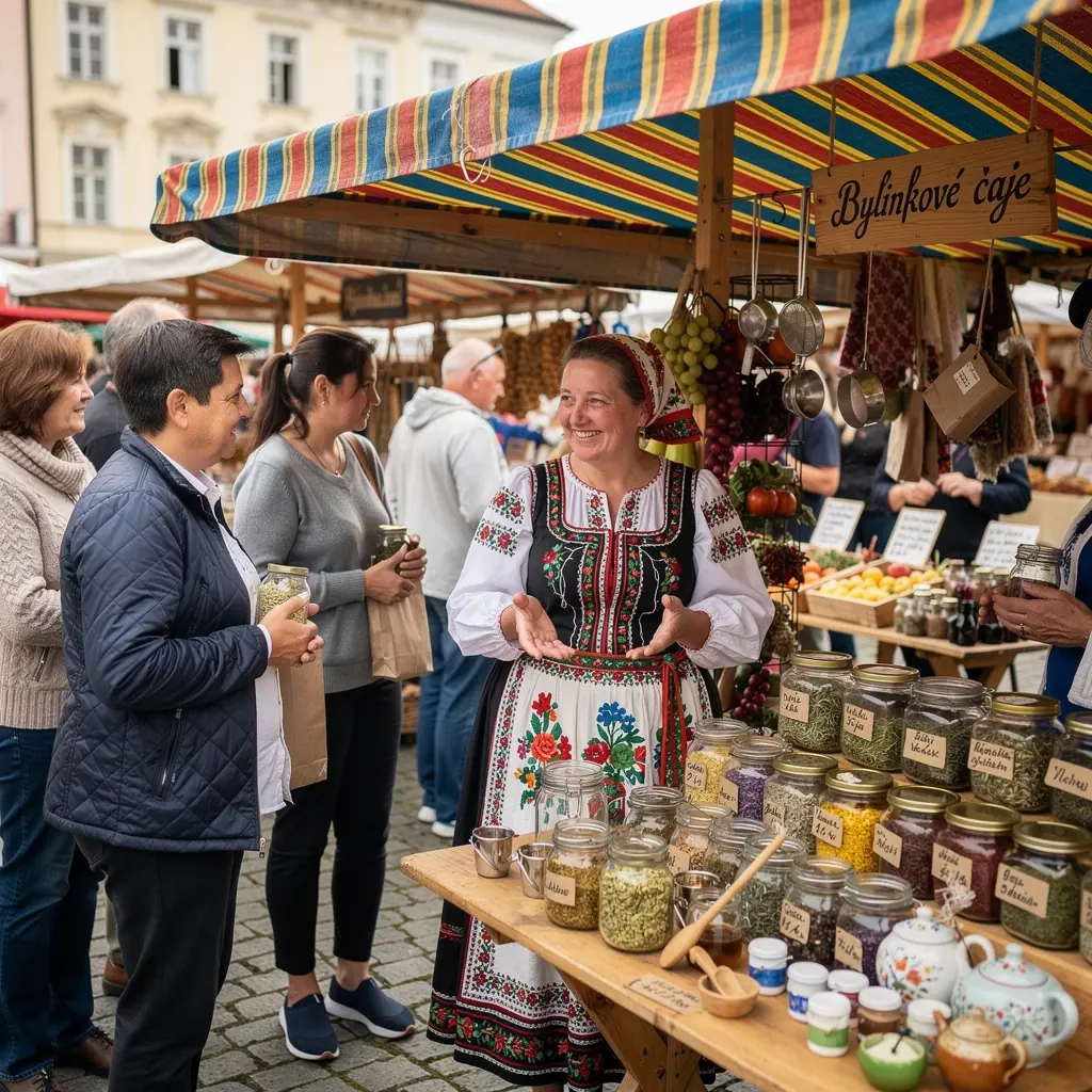 Rôzne druhy čajových lístkov rozložené na látkovom plátne